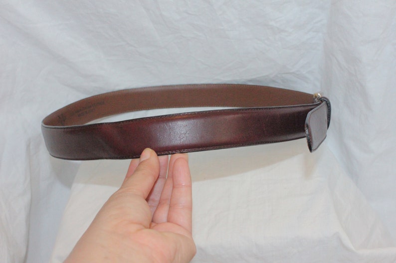 VINTAGE MEN LEATHER Belt,vintage men brown leather belt,vintage men classic belt,vintage mens wearhouse belt,small men leather belt,belt image 5