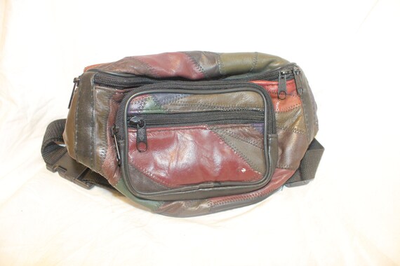 VINTAGE LEATHER FANNY Pack vintage Patch Leather Fanny Pack