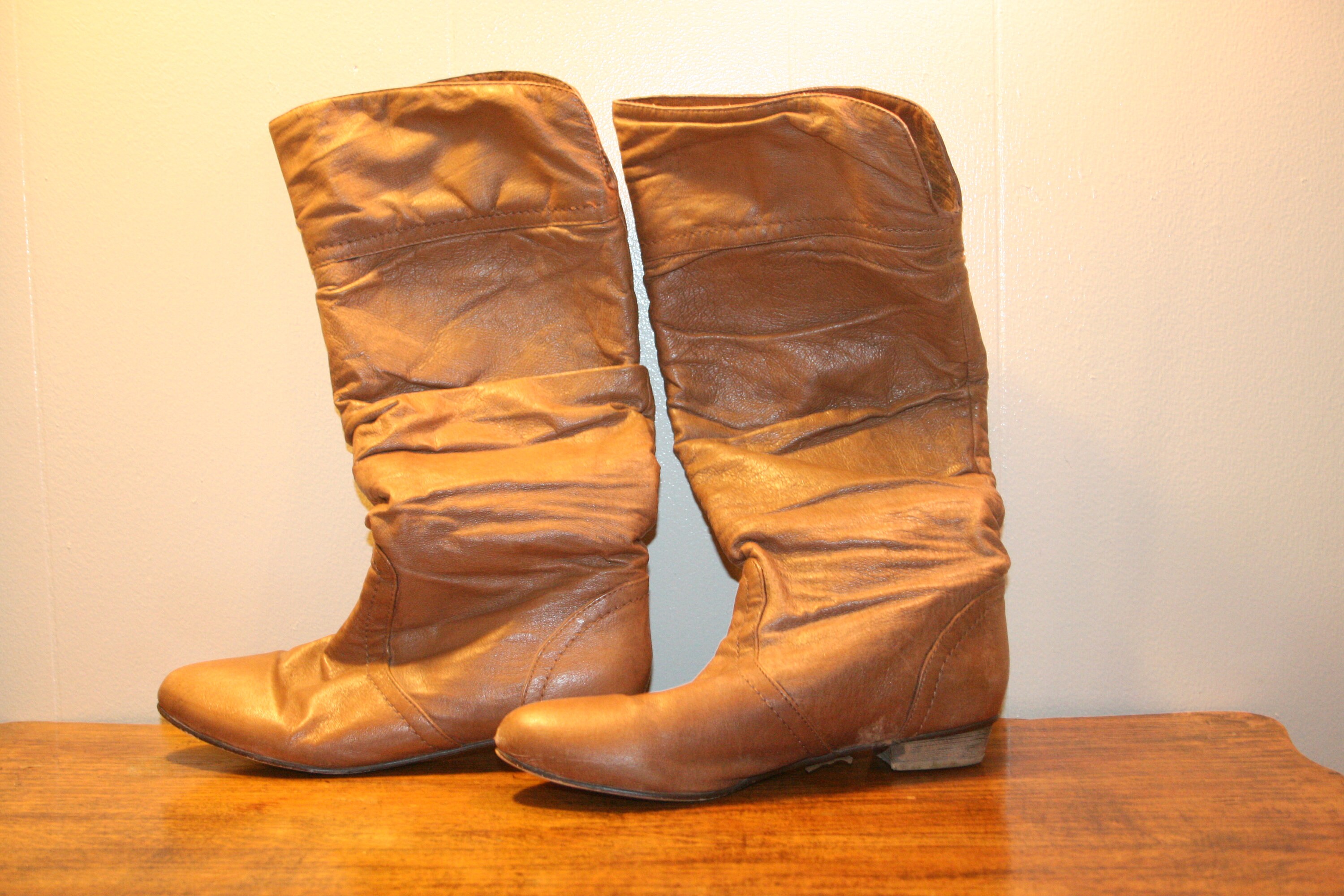 slouch biker boots
