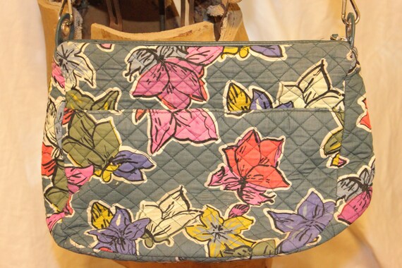 VERA BRADLEY FLORAL Purse,vera bradley quilted pu… - image 7