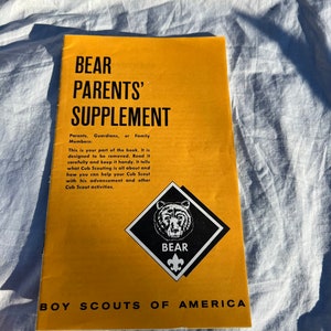 VINTAGE BOY SCOUT Parent book,vintage boy scout parent instruction book,boy scout parent book,vintage boy scout parent supplement book book,