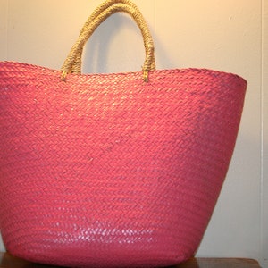 BOHO NATURAL Bag,vintage boho bag,vintage pink wicker purse,vintage wicker bag,wicker tote,pink tote,vintage pink wicker bag,wicker bag pink