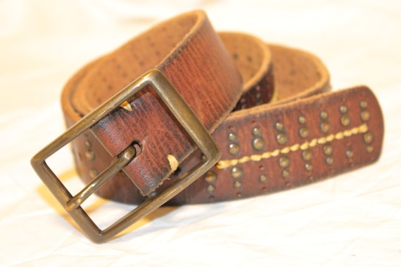 VGT WOMEN LEATHER Belt,vintage Small Womens Leather Belt  display picture 3