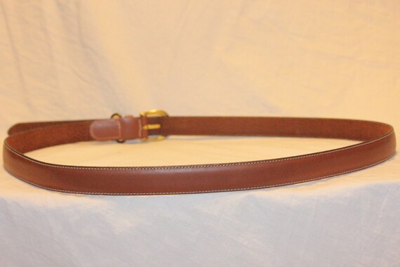 VGT LEATHER BELT,vintage dockers brown leather be… - image 7