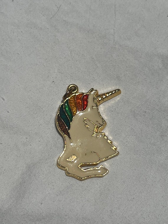 VGT RAINBOW UNICORN Pendant,vintage rainbow unico… - image 7