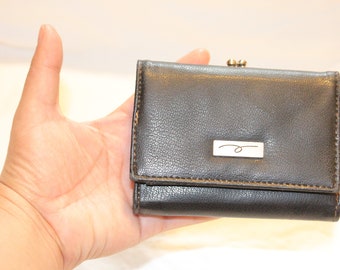 SMALL LEATHER WALLET Card,small leather coin purse with clasp,small leather wallet pouch,small leather coin wallet,leather wallet card black