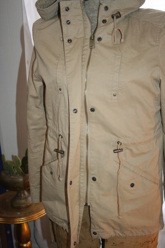 WOMEN KHAKI JACKET,women jacket with hood,women j… - image 3