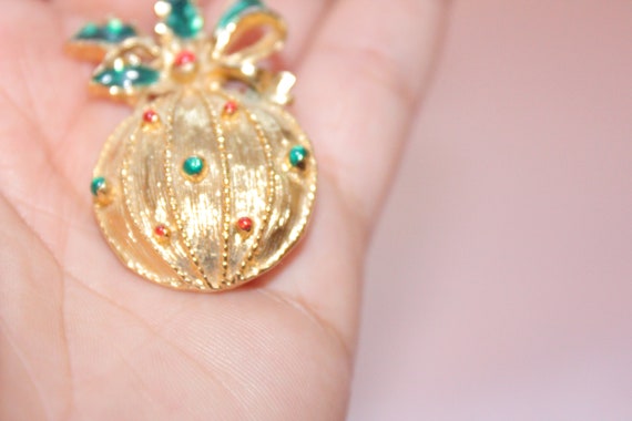 VINTAGE CHRISTMAS ORNAMENT Brooch,vintage ornamen… - image 3