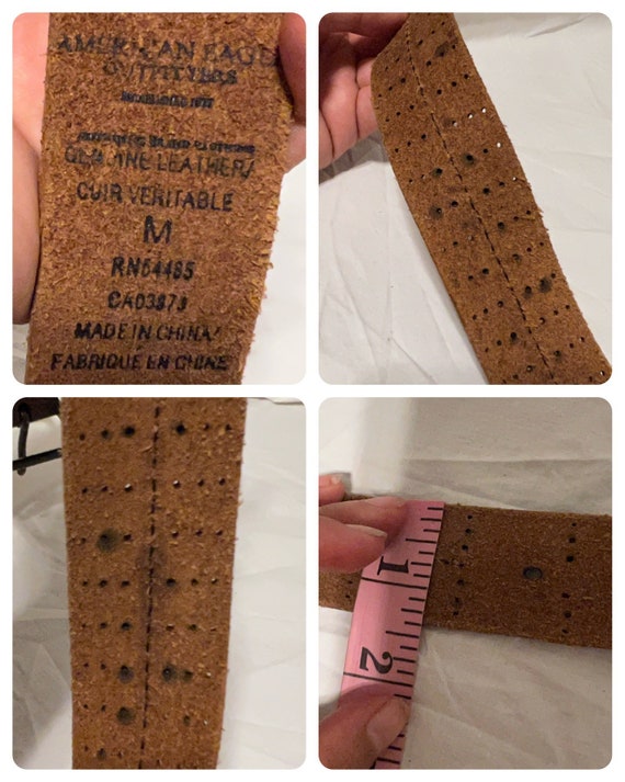 CUIR VERITABLE Genuine Leather Belt Size:Small Rare Pattern Cuir Veritable Belt - Etsy main image 3