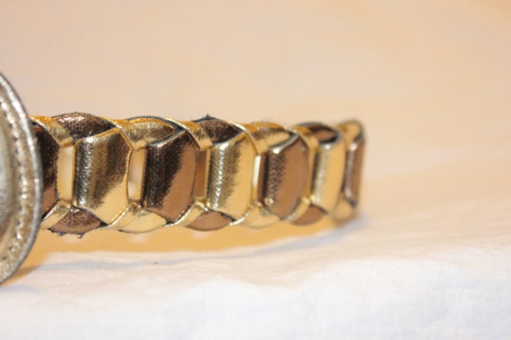 VINTAGE BRAIDED GOLD Belt,gold braided belt,braid… - image 8