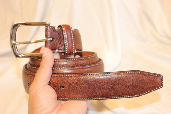 VGT LEATHER BELT,vintage brown leather belt,vinta… - image 6