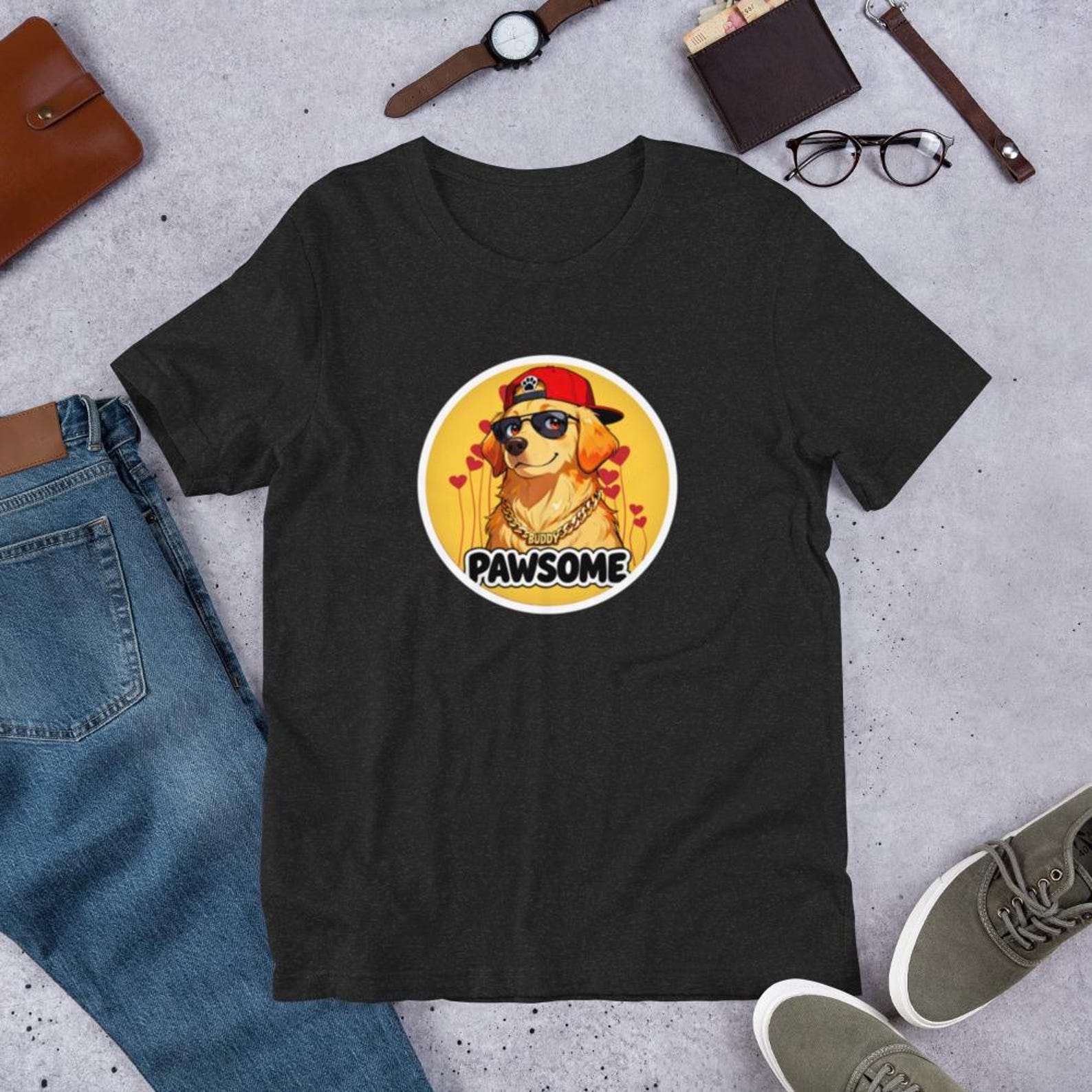 'Pawsome' Graphic T-Shirt Unisex Cotton Tee