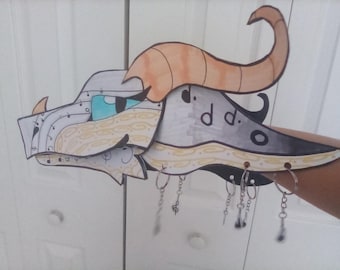Music themed dragon puppet