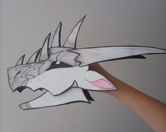 Wings of Fire Icewing Dragon Puppet