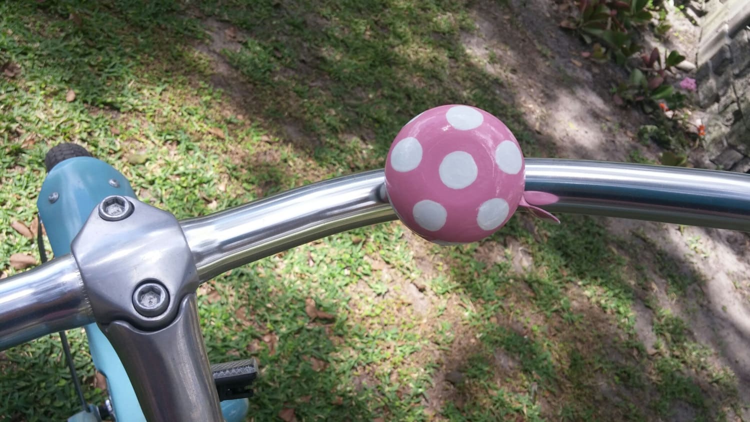 Bicycle bell pink polka dot painted bike bells bicycle Etsy