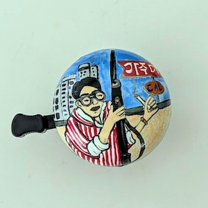 Rooftop Korean, bike bell, painted bicycle bell, bicycle bell, bicycle gift, cycling gift, beach cruiser, wheelchair accessories, bike gift