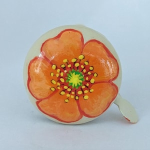 poppy flower, bike bell, California poppy, yellow poppy, orange poppy, custom personalized gifts, gifts for mom, cycling accessories, biker