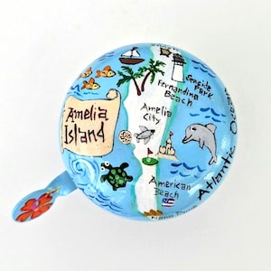 Amilia Island, fietsbel, fietsbel, afbeeldingskaart, afbeeldingskaart Florida, kaart Florida, beachcruiser, strandfiets, strandfiets
