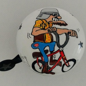 Bicycle bell, bike bell, bicycle accessories, custom bike bell, painted bike bell, beach cruiser, guy gifts, biker gift, colorful bike