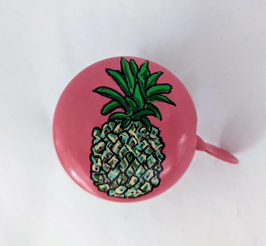 Pineapple bike bell pineapple bicycle bell painted bike bell pineapple painting beach bike accessories beach cruiser accessories biker Etsy Polska