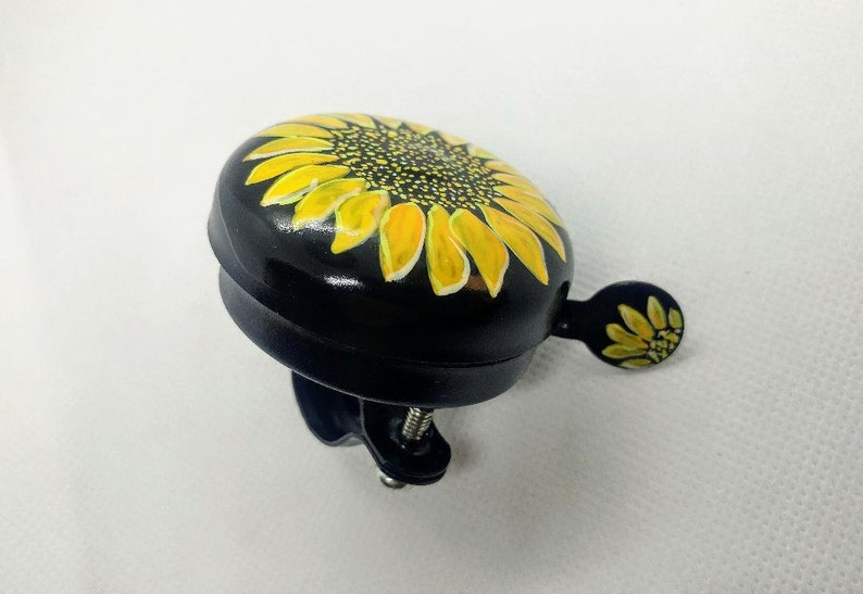 Sunflower Painting Sunflower Bicycle Bells Bike Bell Etsy