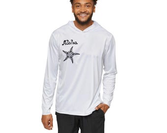 Tribal Manta Ray Aloha Hoodie | Sports Warmup Hoodie