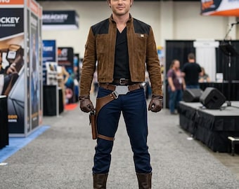 Classic smuggler costume set with handmade Jacket, shirt, and pants for conventions and Halloween.
