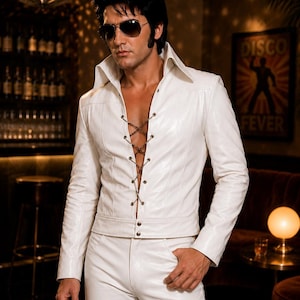エルビス・プレスリーエプロン ホワイトジャンプスーツ　サイズM 新品未使用未開封 Elvis jump suit - Etsy 日本