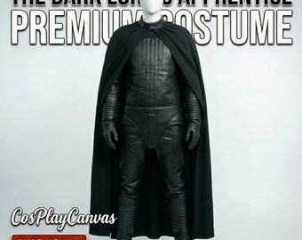 Elite Darth Vader Cosplay Kostüm: Gesteppter Lederanzug mit Bodenlangen Sith Umhang