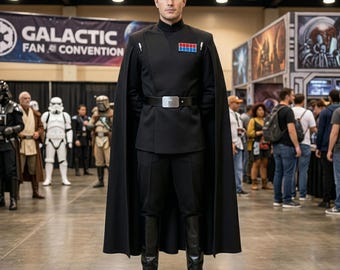 Imperial Officer Suit with cape, inspired by The Mandalorian for villainous cosplay - Star Wars Uniform
