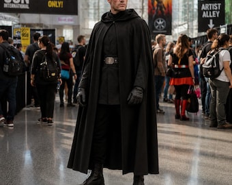 Luke Skywalker ROTJ Black Jedi Costume Cosplay