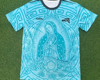Mexico Guadalupe Soccer Jersey Mint Green – Vintage Aztec Football Shirt