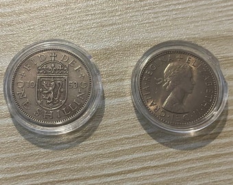 エリザベス2世の2フローリン・シリング硬貨、1953年から1967年までの