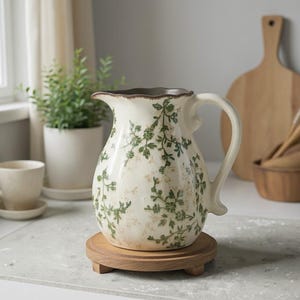 Ceramic Hydroponic Planter, American Country Style Flower Pot for Indoor Home Gardening