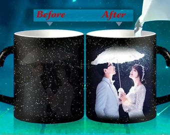 Personalized Magic Mug Custom Photo Mug Heat Reveal Mug, Color Changing Mug, Custom Picture Mug, Surprise Gift, Personalized Gift for Her