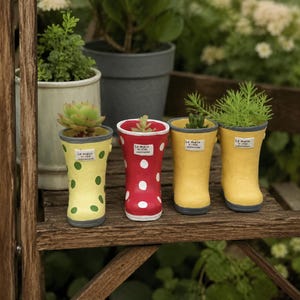 Resin Rain Boot Planter – Whimsical Garden Decor for Succulents (Waterproof, Sun-Resistant)