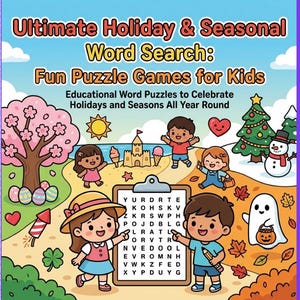 Ultimate Holiday Word Search for Kids: Fun Seasonal Puzzle Book