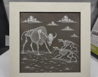 Bison & Wolf Stand Off Tile 8'x8'