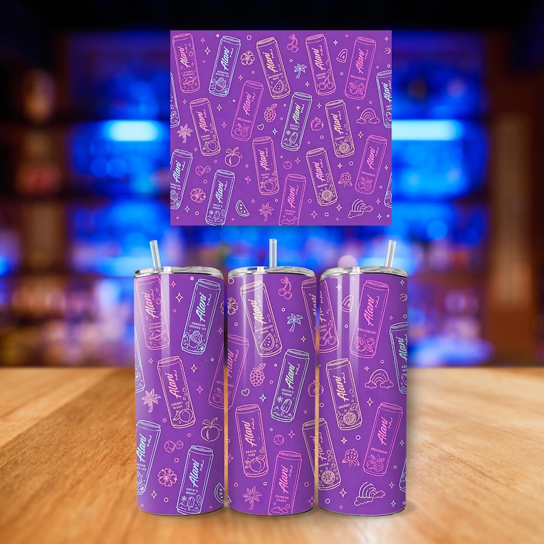 Alani theme Pattern Tumbler | 20oz Stainless Steel Travel Cup image 3
