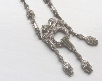 Vauxhall Glass Necklace, Art Deco 1920s RARE ANTIQUE JEWELLERY