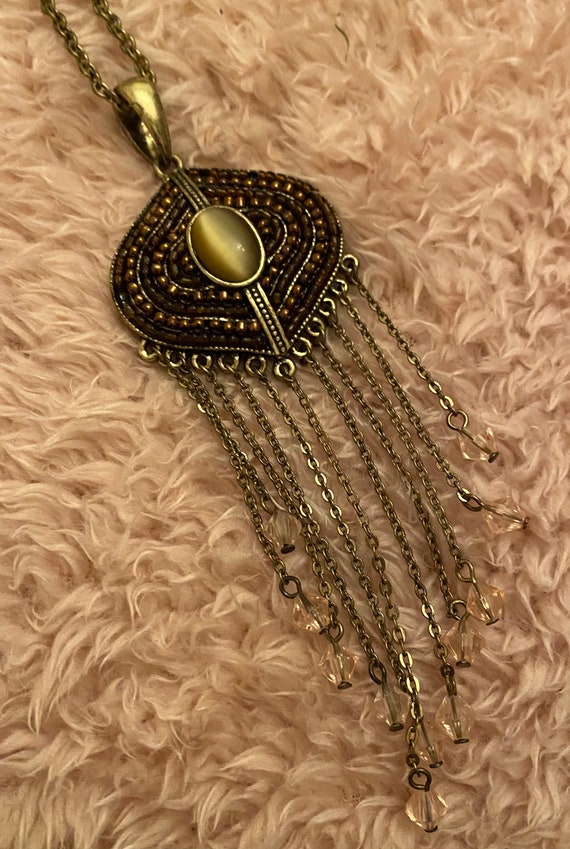Vintage Style Necklace Bohemian Jewelry Pendant Necklace Gothic Rose Pendant Necklace Handmade Necklace