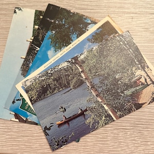 Lot de 5 cartes postales américaines vintage des années 1960/État du Michigan, navigation de plaisance, dépôt central construit en 1891, linge de maison, auberge bavaroise, fort, inutilisé