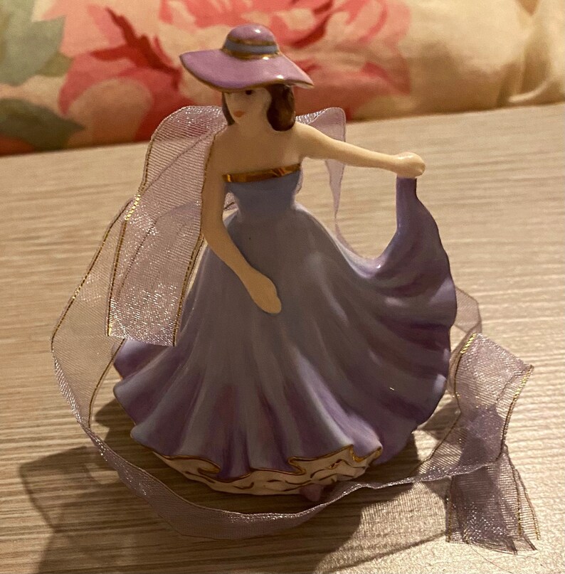 Coalport Miniature Figurine Angela, Christmas Tree Bauble, Vintage Collectible Figurine