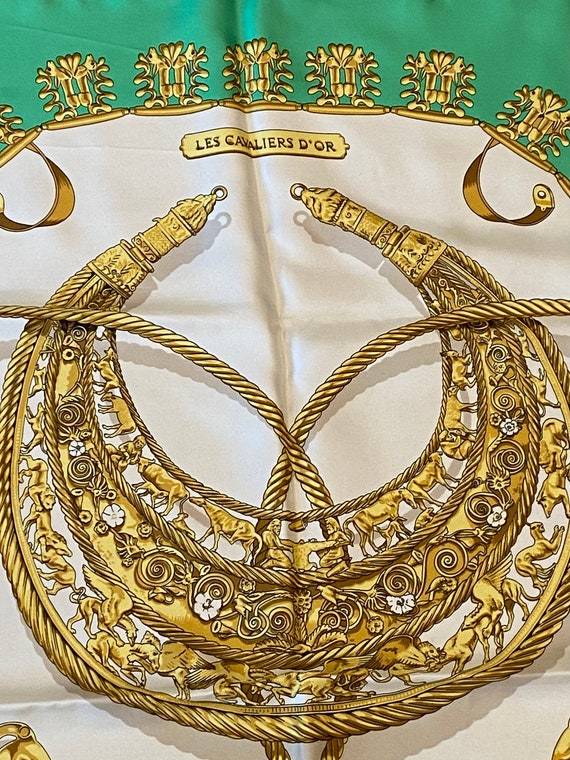 Hermes Silk Scarf 36”, Cavaliers D'or, Horses, BOXED - Etsy Israel