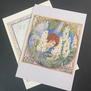 Due cartoline dell'artista Margaret Tarrant, Candele di castagno e Cupido, The Medici Society 1990