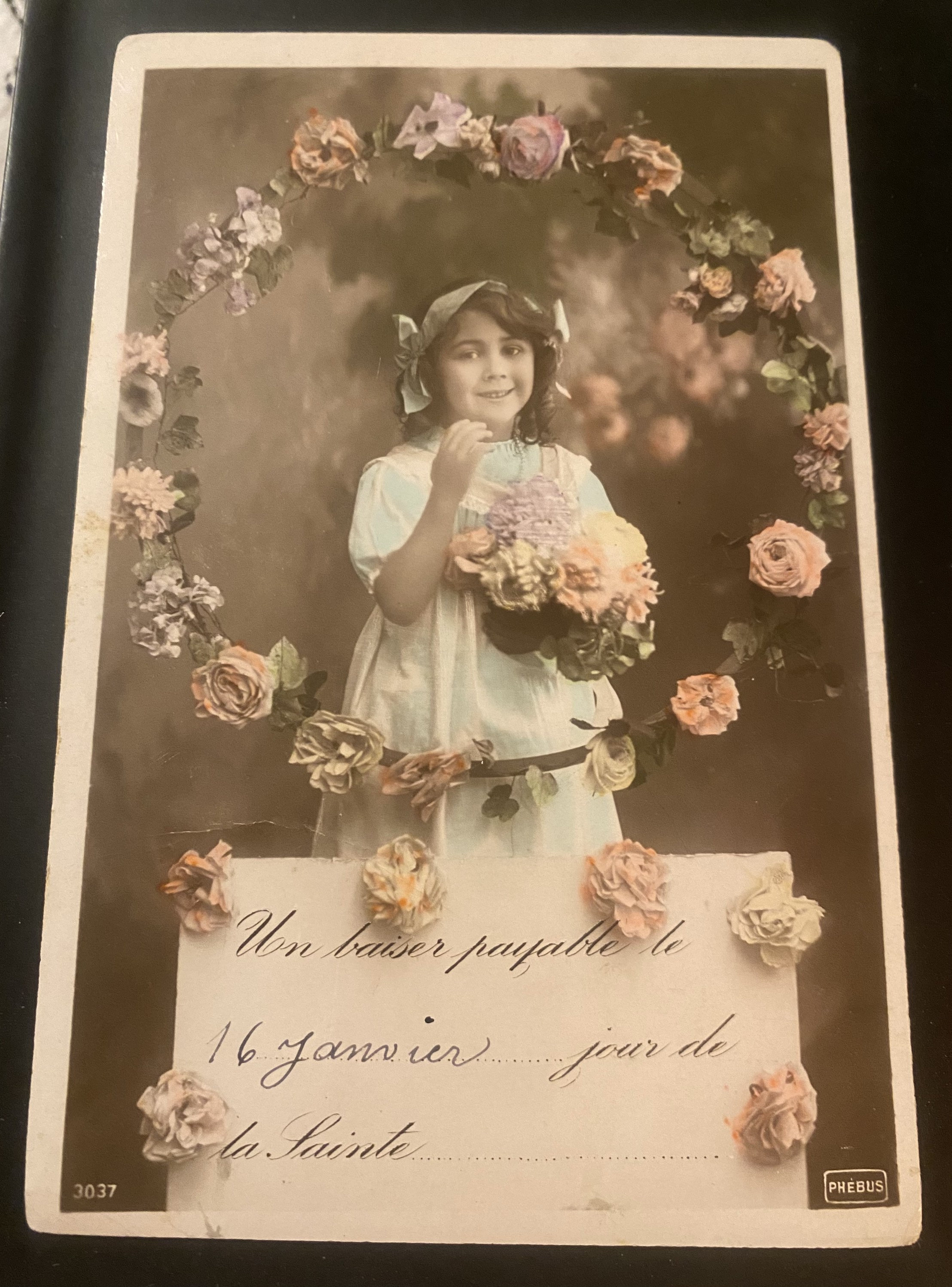 Lot De 7 Cartes Anciennes Victoriennes - Filles Et Garçons, Fleurs, Reproduction 1986