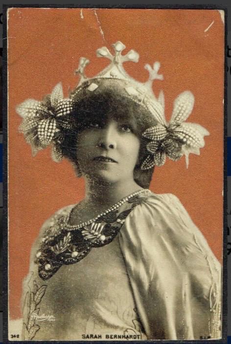 サラ・ベルナールのポストカード（1844-1923）、フランスの女優、妖艶