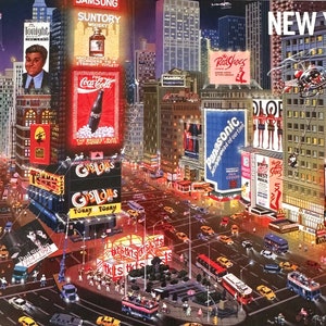 Times Square New York, carte postale vintage USA 2006 UNWRITTEN
