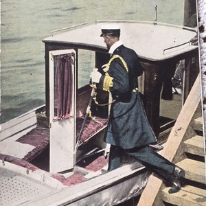 Cartolina britannica, Il capitano della Royal Navy, vintage, pubblicata nel 1905