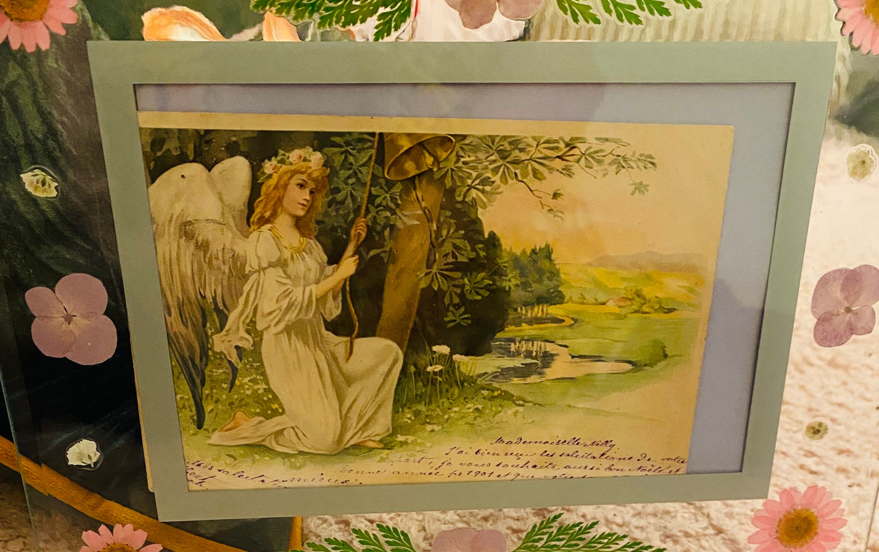 Bell Ringing Angel Swizz Antique Postcard, Angel Ringing the Bell 1910, Franked Written On ...